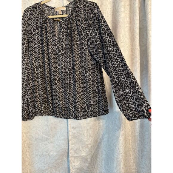 Michael Kors Long Sleeve Blouse Size Large - Picture 5 of 6